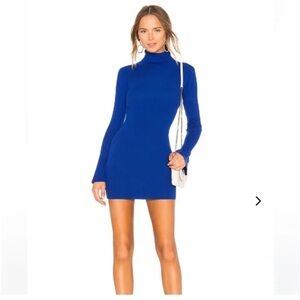 Lovers + Friends Unstoppable mini sweater dress in blue